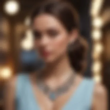 Styling Signs Necklaces Fashionably Fashionable styling of signs necklaces in a contemporary outfit