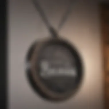 Close-up shot of a handcrafted signs necklace highlighting craftsmanship