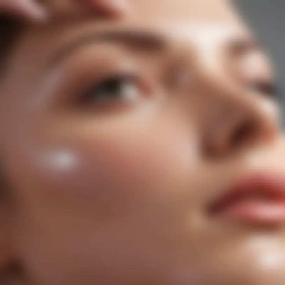 A close-up view of a chemical peel solution being prepared for application.