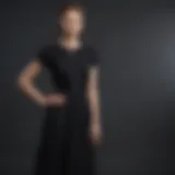 Elegant black summer dress on a mannequin