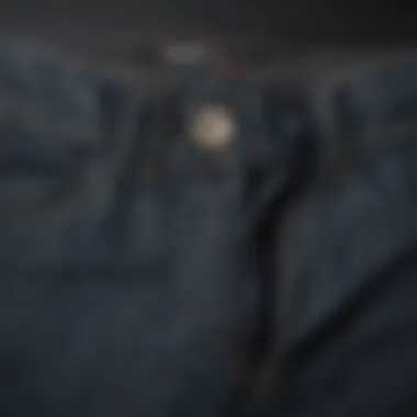 Sustainable Fabric of Still Here NYC Jeans Close-up view of sustainable fabric used in Still Here NYC jeans