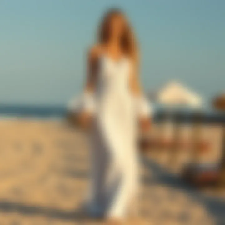 Stylish maxi beach dress with bell sleeves for evening outings