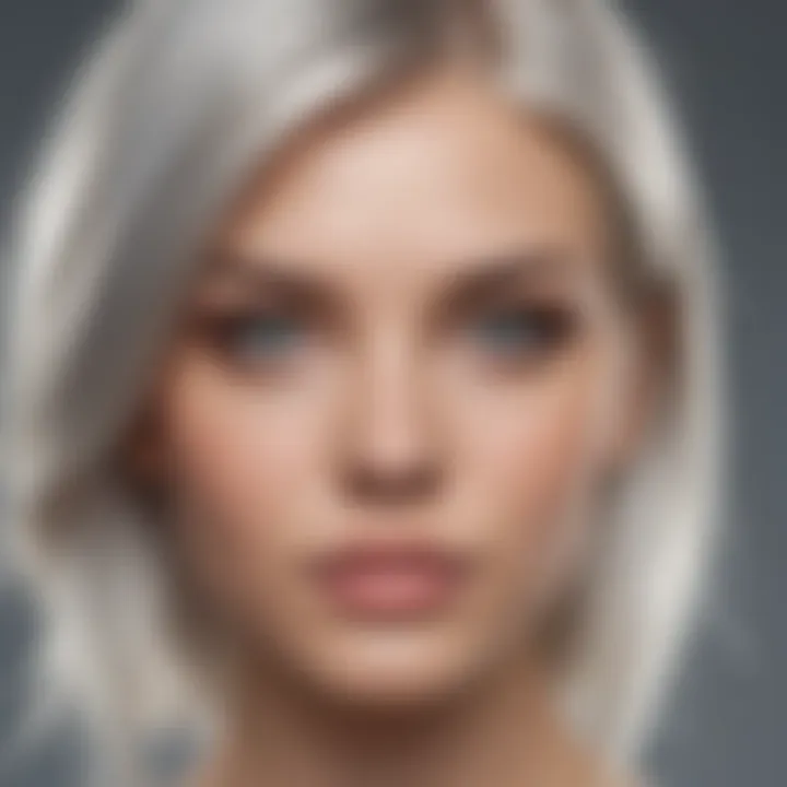 Artistic representation of different platinum hair techniques