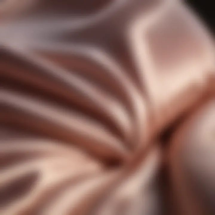 Close-up of the smooth texture of silk showcasing its shine and softness