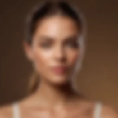 Achieving a Natural Glow A woman showcasing a natural sun-kissed glow after bronzer application