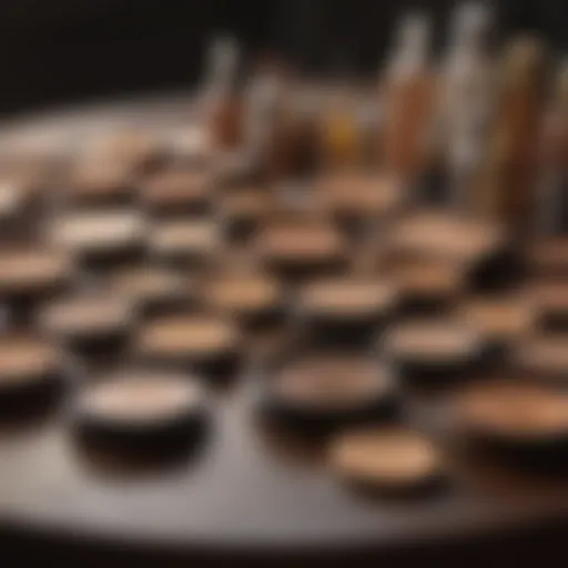 Selection of bronzers suitable for light skin tones displayed on a vanity table