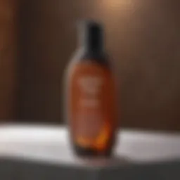 Caffeine-infused shampoo bottle with a sleek design
