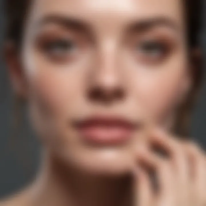 User applying cleanser on irritated skin