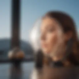 Close-up of a collapsible diffuser set up outdoors