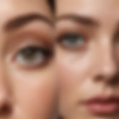 Before and after results of using lash serum on lashes