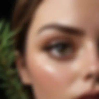 Natural ingredients used in lash serums displayed artistically