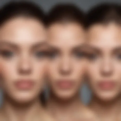 A close-up of diverse faces showcasing unique beauty standards.