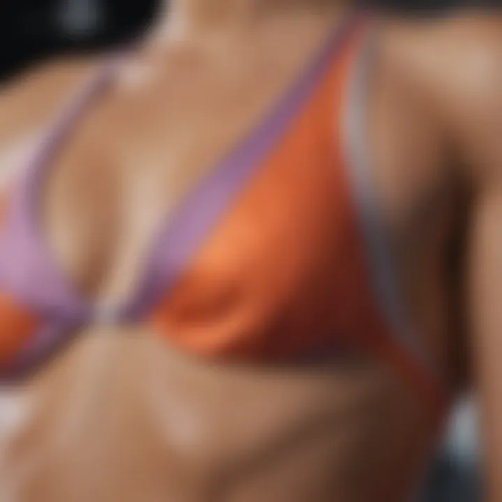 Close-up of innovative fabric technology in swimwear