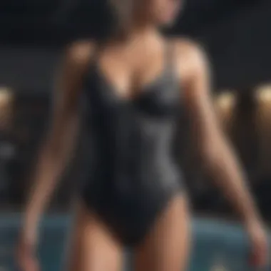 Stylish fitness swimsuits arranged by design