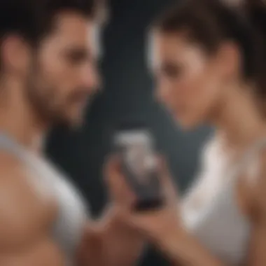 Engagement with Fitness Apps User engaging with an app for strength training
