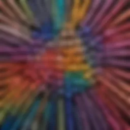 Vibrant display of various hair chalk colors arranged artistically