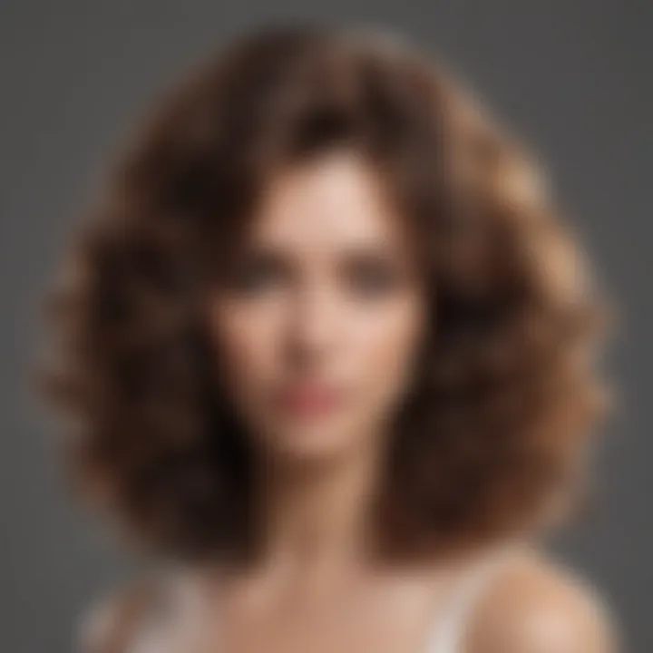 An illustration showing the texture and density of thick hair