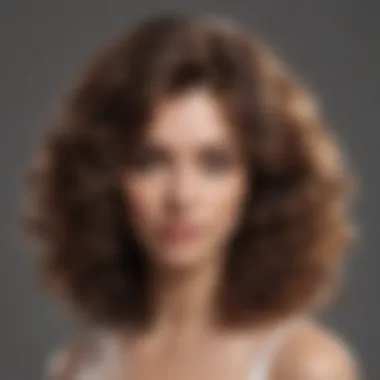 Understanding Thick Hair Characteristics An illustration showing the texture and density of thick hair