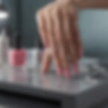 Aesthetic Nail Care Setup An aesthetically pleasing nail care setup with tools and polish.