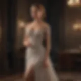 Elegant evening dress in a sophisticated setting