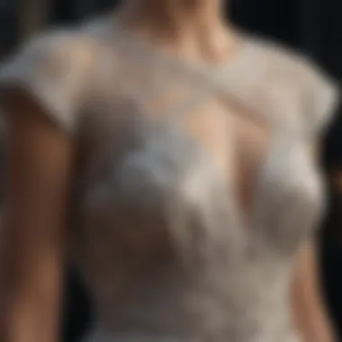 High-Quality Fabric Detail Luxurious fabric close-up of a high-quality dress