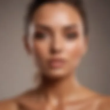 Close-up of a person applying self-tanner to their skin