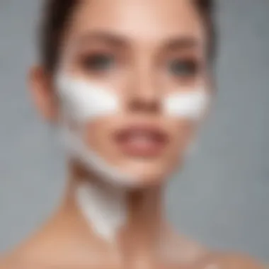 Demonstration of proper application technique for shaving cream