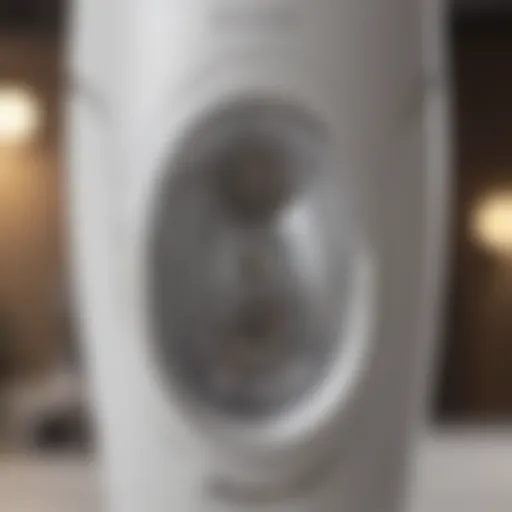 A close-up view of an advanced silk epilator showcasing its sleek design and features.