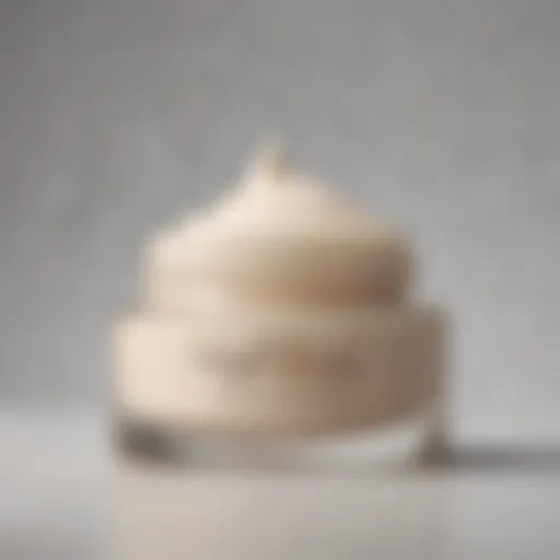 Close-up of a luxurious cream jar with a smooth texture