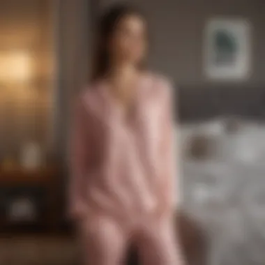 A cozy bedroom setting featuring stylish summer loungewear.