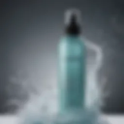 Close-up of salt water hair spray composition showing ingredients