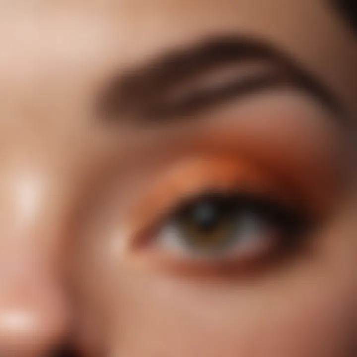 Colorful assortment of eyebrow products