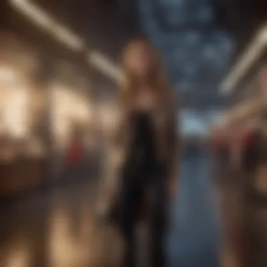 A beautiful fashion ensemble with price tags indicating discounts.
