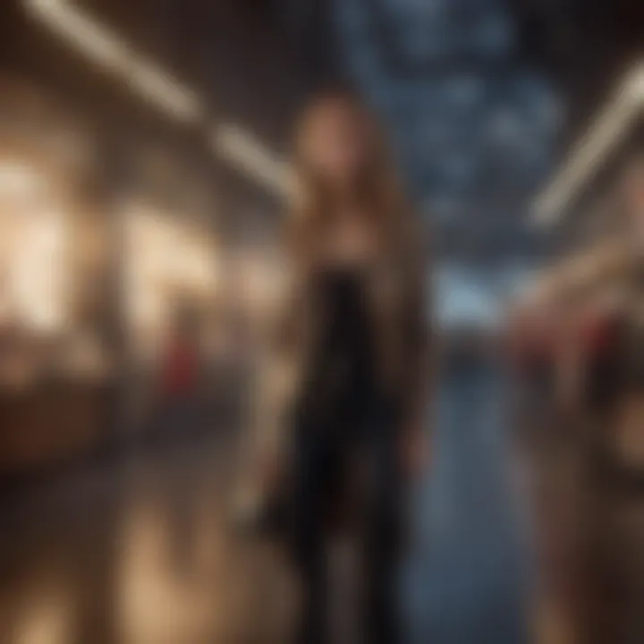 A beautiful fashion ensemble with price tags indicating discounts.