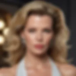 Kim Basinger in a glamorous pose reflecting her iconic status