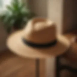 Elegant display of the Madewell Panama hat showcasing its design