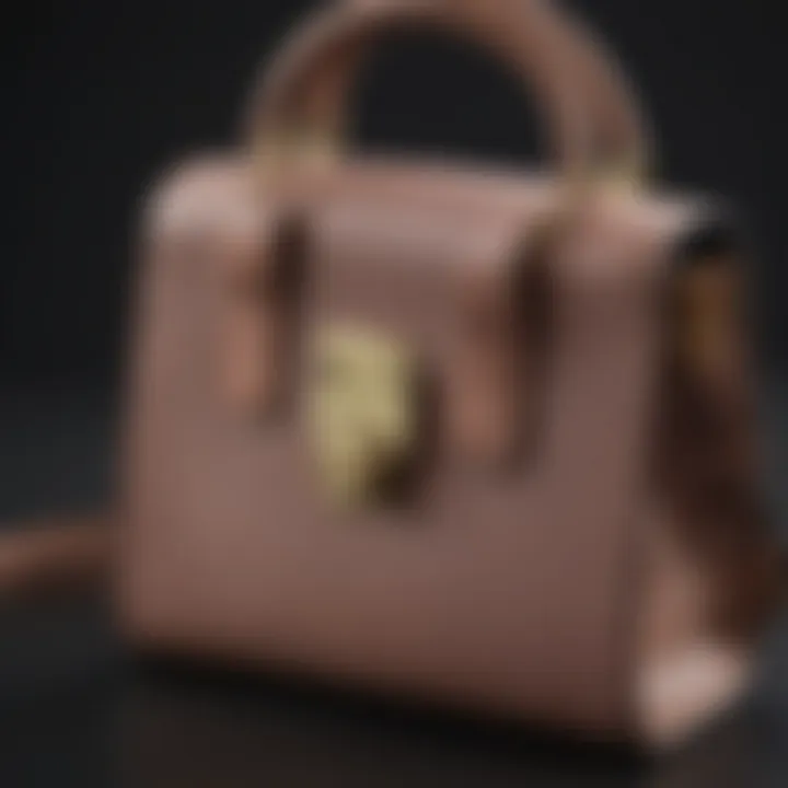 Close-up view of the Marc Jacobs Mini Grind Satchel showcasing its elegant design and details.