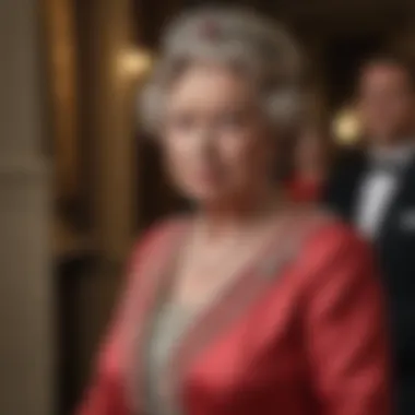 A Voice of Authority: Queen Elizabeth at a Historic Event Queen Elizabeth addressing a historical event