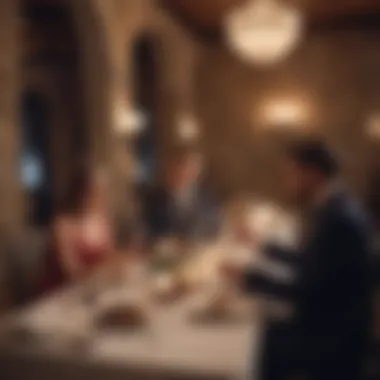 Couples enjoying a romantic dinner at the Pocono Palace