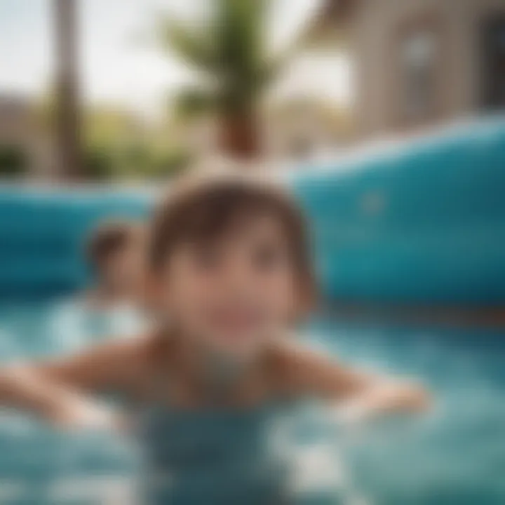 Children enjoying a fun day in an inflatable pool