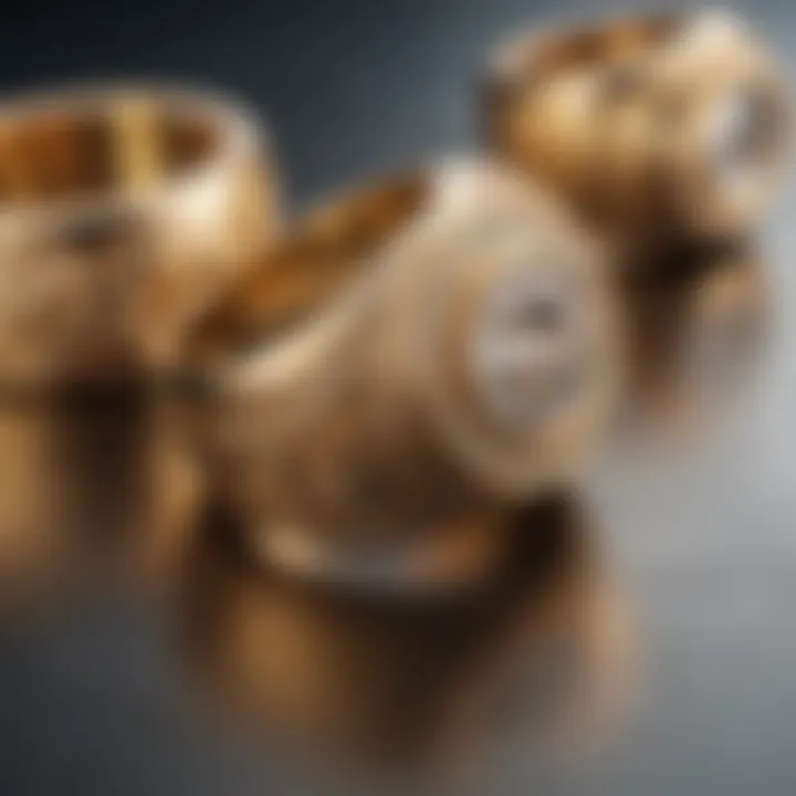 An artistic representation of the brand heritage associated with Cartier gold rings.