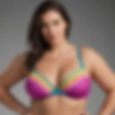 Modern Design Elements in Plus Size Swimwear Colorful swimwear showcasing modern design elements