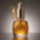 Close-up of a serum dropper showcasing a golden elixir