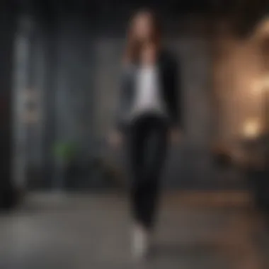 Casual Chic with Long Black Jeans Casual outfit featuring long black jeans with sneakers
