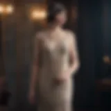 A stunning 1920s flapper gown on display