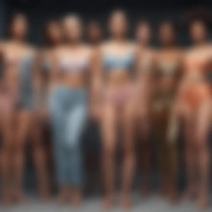 A diverse range of body types in matching sets