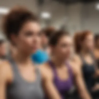 Strength in Community: Group Fitness Vibrant community workout class encouraging camaraderie.