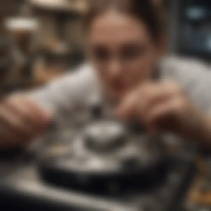 An artisan at work, meticulously assembling a Swiss watch, representing the artistry involved
