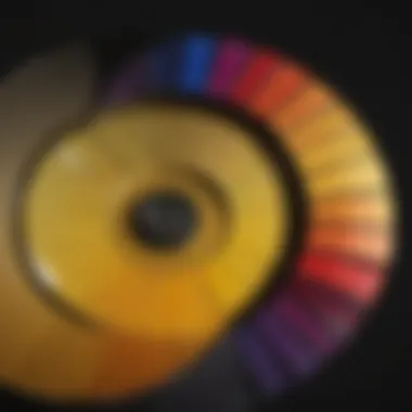 Color Wheel of Yellow Shades Color wheel showcasing yellow shades