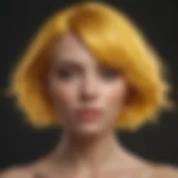 Vibrant yellow hair tones